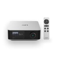 WiiM Amp Ultra met Voice Remote 2 | 100W streamingversterker met ESS ES9039Q2M DAC & Dual TI TPA3255 versterkers | Ingebouwde RoomFit EQ & Touchscreen | HDMI ARC, Optische & RCA-ingangen | Zilver