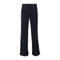 Cassis high waist wide leg pantalon marine