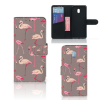 Xiaomi Redmi 8A Telefoonhoesje met Pasjes Flamingo