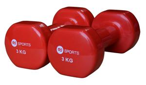 Vinyl dumbells 2 x 3.0 kg