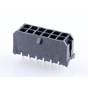 Molex 430451213 Male header, inbouw (standaard) Totaal aantal polen: 12 Rastermaat: 3 mm Inhoud: 1 stuk(s) Tray