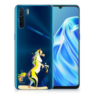 OPPO A91 Telefoonhoesje met Naam Horse Color