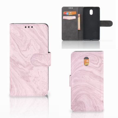 Nokia 3 Bookcase Marble Pink - Origineel Cadeau Vriendin Nokia 3 Bookcase Marble Pink - Origineel Cadeau Vriendin