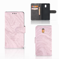 Nokia 3 Bookcase Marble Pink - Origineel Cadeau Vriendin