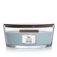 WoodWick Geurkaars Ellipse Seaside Neroli - 9 cm / 19 cm