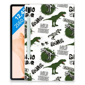 Back Case voor Samsung Galaxy Tab S7FE Dinosaurus