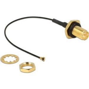 Delock 12464 Antennekabel RP-SMA jack naar I-PEX Inc., MHF® 4 plug 0,81 10cm draadlengte 9 mm