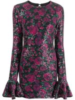 ROTATE BIRGER CHRISTENSEN robe courte ornée de sequins à dos-nu - Rose