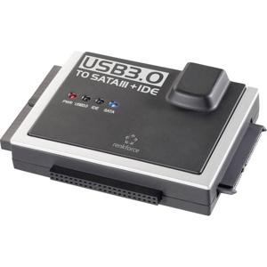 Renkforce HDD Adapter [1x USB 3.2 Gen 1 stekker A (USB 3.0) - 1x IDE-bus 40-polig, IDE-bus 44-polig, SATA-combi-stekker 15+7-polig]