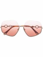 Chloé Eyewear lunettes de soleil à monture oversize - Or