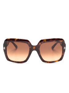 TOM FORD Eyewear lunettes de soleil Woodbury à monture carrée - Marron