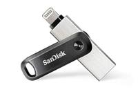 SanDisk IXpand Flashdrive Go 64 GB (USB 3.0 Poort, Wachtwoordbeveiliging, Sleutelring, Voor IPhone/IPad, PC En Mac) Zwart