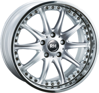 RH ALURAD RAK PHÖNIX Zilver met RVS rand