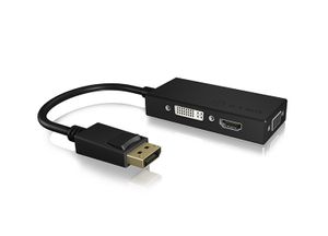 ICY BOX DisplayPort Adapter [1x DisplayPort stekker - 1x DVI, VGA-bus, HDMI-bus] IB-AC1031