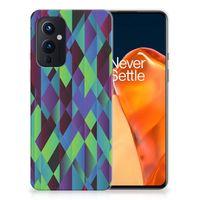 OnePlus 9 TPU Hoesje Abstract Green Blue