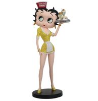 Betty Boop Diner Serveerster In Gele Jurk Beeldje - thumbnail