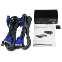 .com 2-poort Professionele USB KVM-Switch met Bekabeling - KVM-schakelaar - USB - 2 x KVM port(s) - 1 lokale gebruiker - desktop