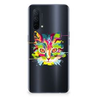 OnePlus Nord CE 5G Telefoonhoesje met Naam Cat Color - thumbnail