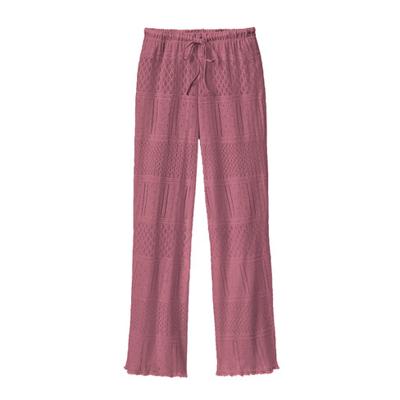 Feminine ajour-broek met koord, bessenrood 44/46