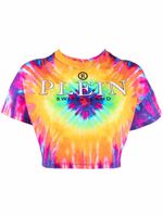 Philipp Plein t-shirt crop à imprimé tie-dye - Rose