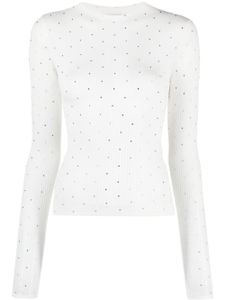 SANDRO crystal-embellished top - Blanc