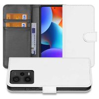 Book Case Hoesje voor de Xiaomi Redmi Note 12 Pro Plus Wit met Pasjeshouder