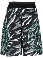 Plein Sport short de sport à imprimé graphique - Noir