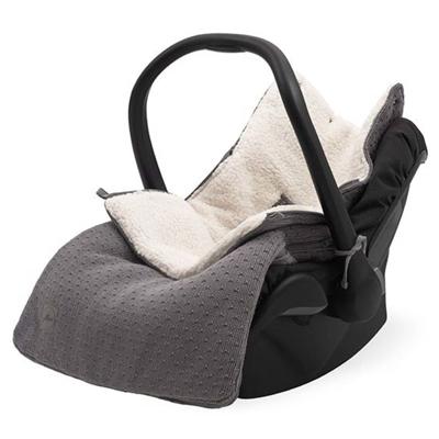 Jollein Babyvoetenzak voor autostoel/loopwagen Bliss Knit stormgrijs
