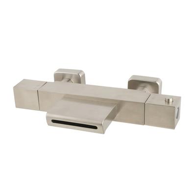 Sub Rombo waterval badmengkraan 15 cm, geborsteld staal Sub Rombo waterval badmengkraan 15 cm, geborsteld staal