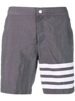 Thom Browne short de bain à détails rayés - Gris