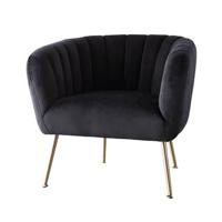 Giga Meubel - Fauteuil Velvet Zwart - Amy