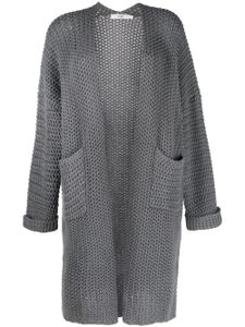 b+ab cardigan mi-long à col châle - Gris