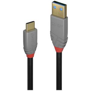 LINDY USB-kabel USB 3.2 Gen2 (USB 3.1 Gen2) USB-C stekker, USB-A stekker 1.50 m Zwart, Grijs 36912