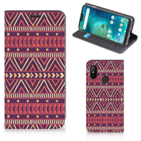 Xiaomi Mi A2 Lite Hoesje met Magneet Aztec Paars