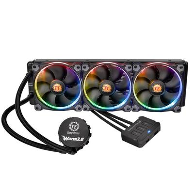 Thermaltake Water 3.0 Riing RGB 360 Processor Alles-in-één vloeistofkoeler 12 cm Zwart Thermaltake Water 3.0 Riing RGB 360 Processor Alles-in-één vloeistofkoeler 12 cm Zwart