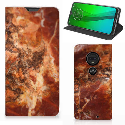 Motorola Moto G7 | G7 Plus Standcase Marmer Bruin
