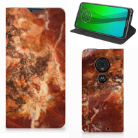 Motorola Moto G7 | G7 Plus Standcase Marmer Bruin
