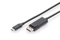Digitus AK-300333-020-S video kabel adapter 2 m USB Type-C DisplayPort Zwart