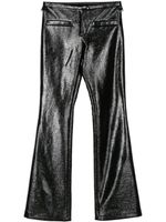 Courrèges pantalon Snaps Vinyl à coupe évasée - Noir