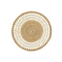 J-Line Rond Zeegras placemat - jute - naturel - 6x