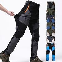 heren cargo broek wandelbroek werkbroek broek safari outdoor broek waterafstotend winddicht sneldrogend stretch 3 ritszakken elastische taille broek zwart kaki legergroen klimmen Lightinthebox - thumbnail