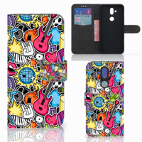 Nokia 8.1 Wallet Case met Pasjes Punk Rock