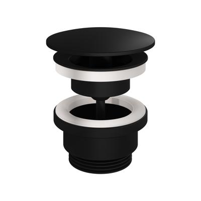 Hotbath Cobber Always open Clickwaste Zwart Mat P708