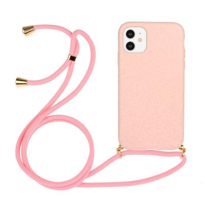 Lunso - Backcover hoes met koord - iPhone 11 - Roze Lunso - Backcover hoes met koord - iPhone 11 - Roze
