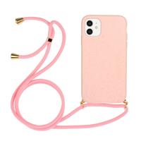 Lunso - Backcover hoes met koord - iPhone 11 - Roze