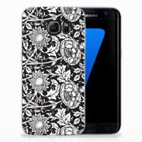 Samsung Galaxy S7 Edge TPU Case Black Flowers