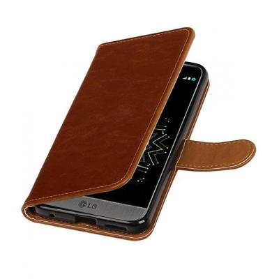 Bookwallet lederlook hoes LG G6 bruin Bookwallet lederlook hoes LG G6 bruin
