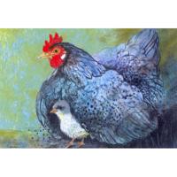 Ansichtkaart Kip en Kuiken - Loes Botman (Set van 5)