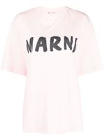 Marni t-shirt en coton à logo imprimé - Rose - thumbnail