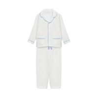 Mango Kids pyjama van biologisch katoen wit/lichtblauw
